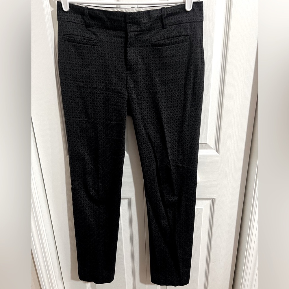 Calvin Klein Black Diamond Patterned Pants Size 4
